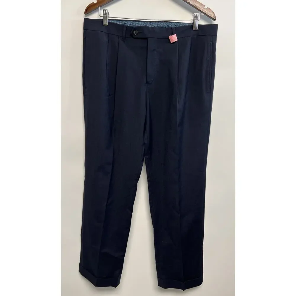 Ralph Lauren High Performance Wool Pants Mens 34x30.5 Black Trouser Front crease